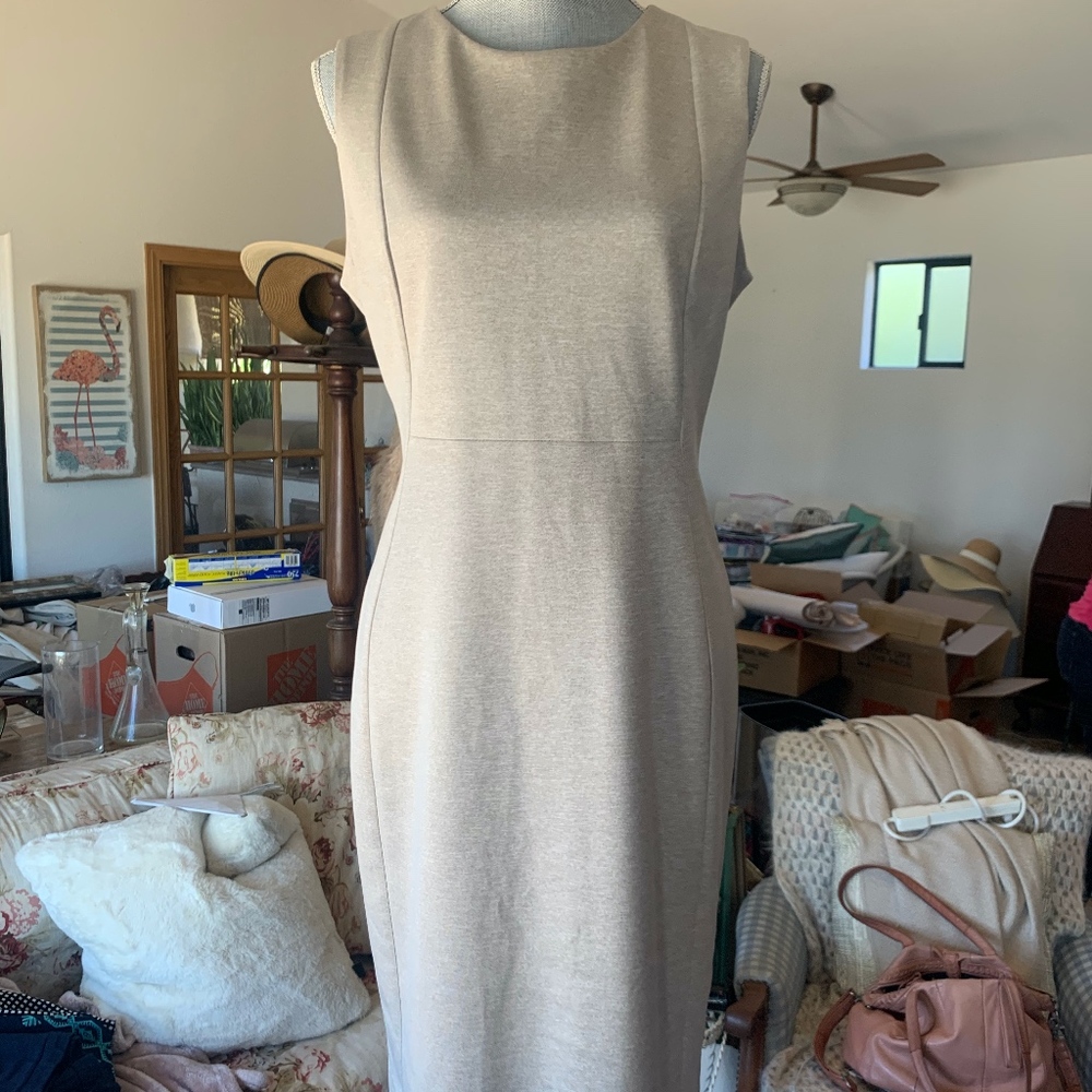 Fitted sleveless work dress